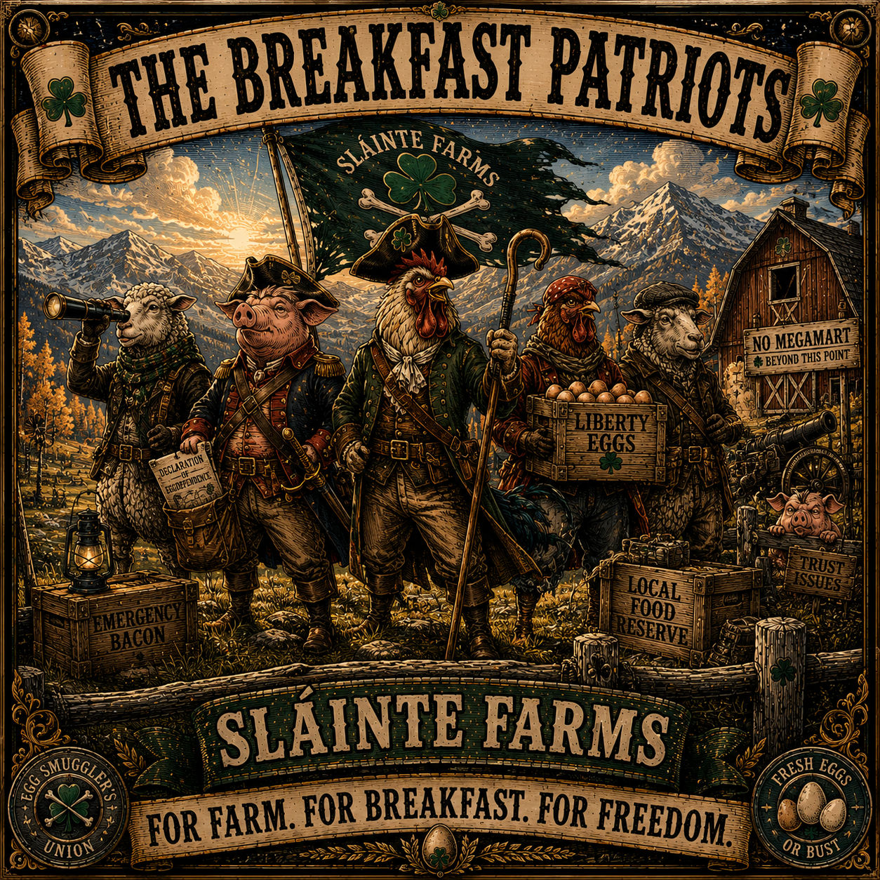 Breakfast Revolution approved sticker artwork