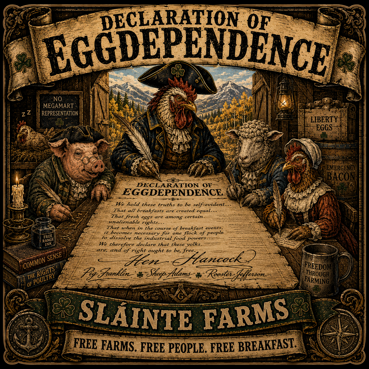 Declaration of Eggdependence sticker artwork