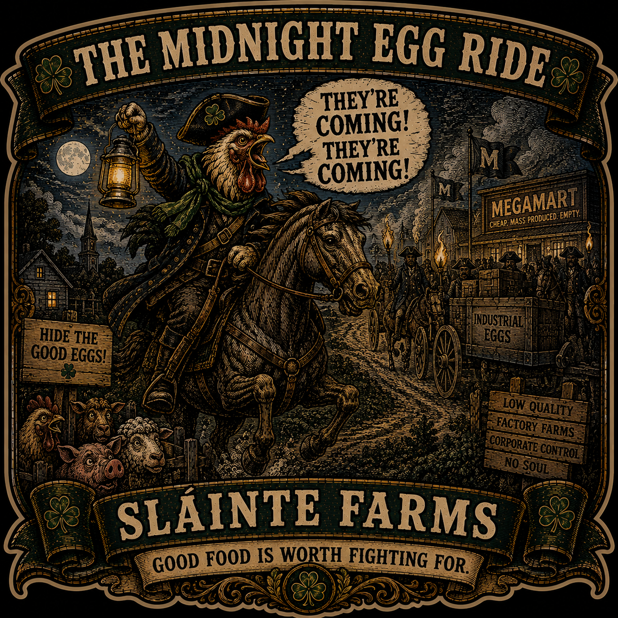 Midnight Egg Ride sticker artwork
