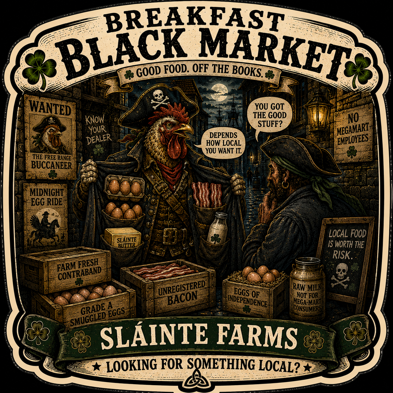 Smugglers and Pirates approved sticker artwork